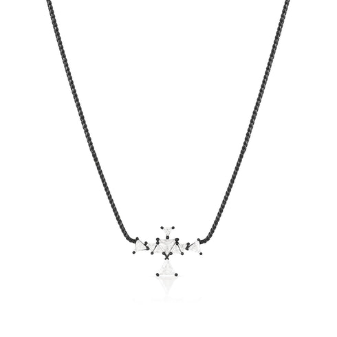 rose cut trillion diamond thunderbird pendant necklace<br>in 18k black gold <span class='visuallyhidden'>Call, text 323-404-2959 for shopping assistance.</span>